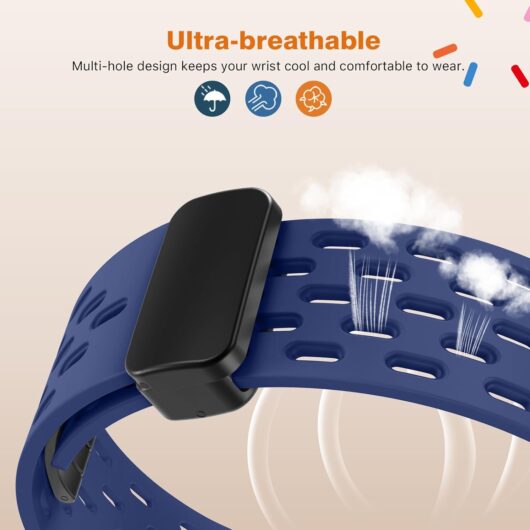 Sport Band Compatible with Apple Watch band 42/41/40/38mm, Soft Silicone Band for iWatch Series SE 10 9 8 7 6 5 4 3 2 1,Midnight Blue - Image 4